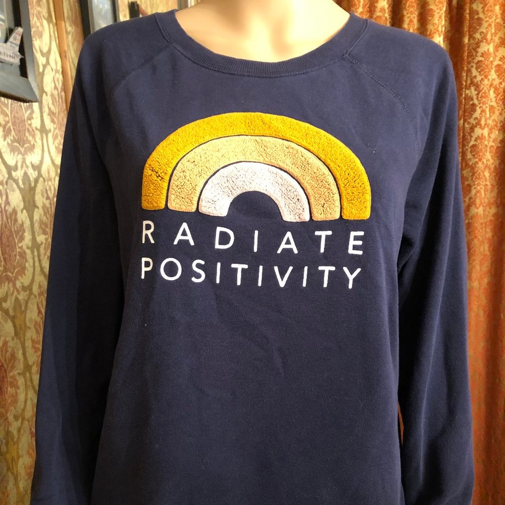 'Radiate Positivity' Scoop Neck Sweatshirt